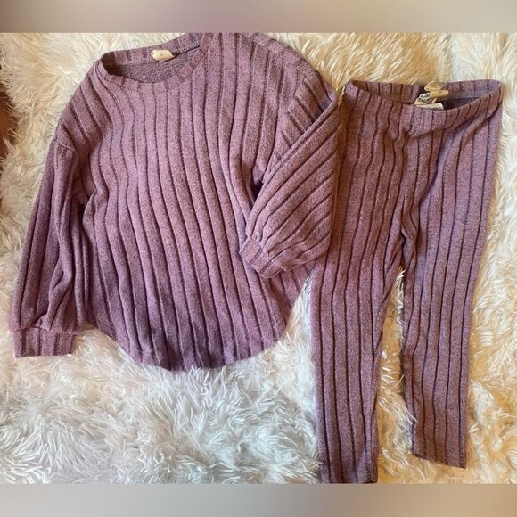 Shein 4Y Toddler Purple Long Sleeve and Pants Set - Picture 1 of 6